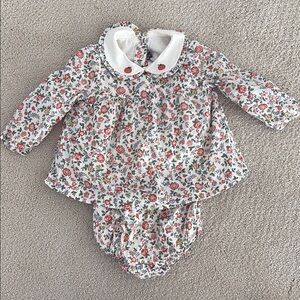 Janie and Jack Fall Floral Baby Outfit 6-12 months EUC
